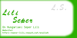 lili seper business card